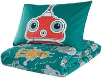 Patalynės užvalkalų komplektas Mijolnir Robotte 162ELR8155, raudona sp./žalia sp./įvairių spalvų, 50 x 70 cm, 180 x 225 cm