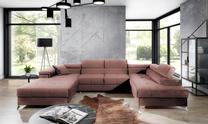 Kampinė sofa Eduardo Kronos 29, rožinė sp., dešininė, 202 x 345 cm x 90 cm