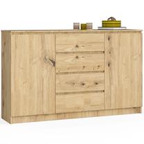 Komoda Akord K160 2D 4SZ CLP, ąžuolo sp., 99 cm x 160 cm x 40 cm