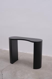 Konsoles galds Kalune Design Curve, melna krās., 100 cm x 34 cm x 74 cm