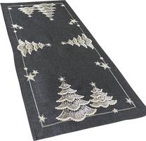 Ziemassvētku galda celiņš taisnstūrveida OS-274-C, sudraba krās./grafīta krās., 40 x 300 cm