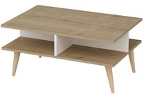 Kavos staliukas Kalune Design Poloo, balta sp./medžio sp., 90 cm x 60 cm x 43 cm