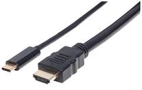 Провод Manhattan USB Type-C male, HDMI 19 pin male, 2 м