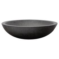 Умывальник для ванной комнаты, камень, 45 см x 45 см x 12.5 см, черный цв.