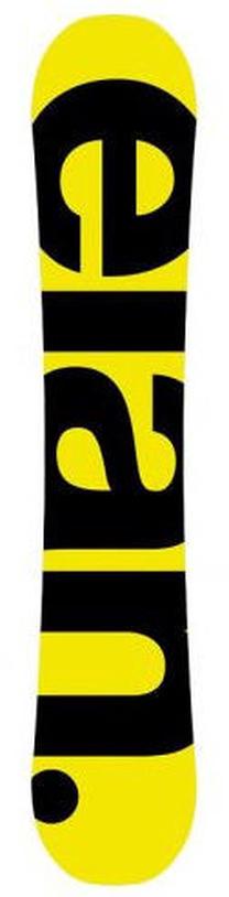 Snovbords Elan Snowboards, melna krās./dzeltena krās., 155 cm