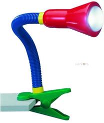Galda lampa ar skavu Trio Flexo 5028010-17, E14, 18W, sarkana krās./zila krās.