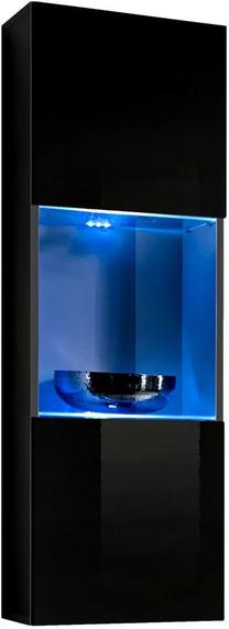 Vitrina ASM Fly 22, juoda, 40 cm x 29 cm x 126 cm