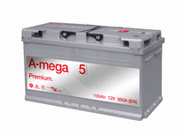 Akumuliatorius A-mega Premium, 12 V, 100 Ah, 950 A