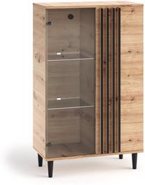 Vitrina ADRK Livia 02, ruda sp./juoda sp., 80 cm x 40 cm x 134 cm