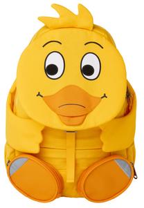 Bērnu mugursoma Affenzahn Big Friend Duck, dzeltena krās., 31 cm x 12 cm x 20 cm