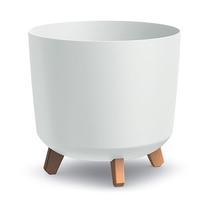 Gėlių vazonas Tubus DGTL300L-S449, plastikinis, Ø 29.8 cm, balta sp.
