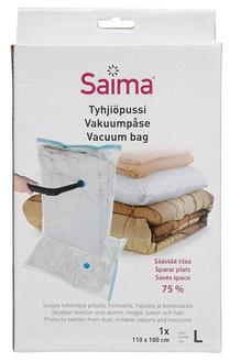 Vakuuminis maišas Saima Vacuum Bag L, 110 cm x 100 cm, poliamidas/polietilenas, skaidri sp.