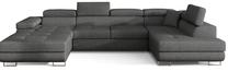 Kampinė sofa Rodrigo Inari 96, tamsiai pilka sp., dešininė, 202 x 345 cm x 90 cm