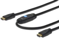 Vads Assmann AK-330118-300-S HDMI/HDMI HDMI male, HDMI male, 30 m, melna krās.