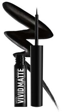 Acu laineris NYX Professional Makeup Vivid Matte, 2 ml, melna krās. 01 black