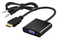 Adapteris Savio HDMI - D-Sub (VGA) + Jack 3.5mm CL-23B VGA / HDMI, 3.5 mm stereo male x2, 0.2 m, melna krās.
