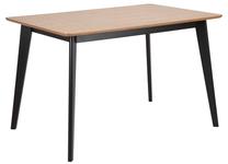 Stalas Roxby, ąžuolo sp./juoda sp., 120 cm x 80 cm x 76 cm