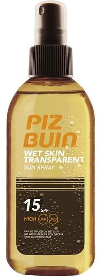 Purškiklis įdegio priežiūrai Piz Buin Wet Skin Transparent SPF15, 150 ml