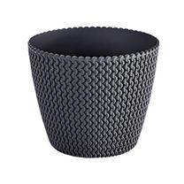 Puķu pods Prosperplast Splofy DSP160, plastmasa, Ø 15.7 cm, melna krās.