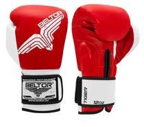 Boksa cimdi Beltor Tiger, balta krās./sarkana krās., 14 oz