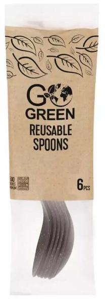 Vienkartiniai šaukšteliai GoGreen, 6 vnt.