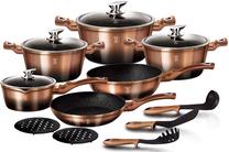 Katlu un pannu komplekts, ar piederumiem Berlinger Haus Metallic Line Rose Gold Noir Edition BH-1900