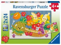 Dėlionė 2in1 Ravensburger Fresh Fruits and Vegetables, 18 cm x 26 cm, 48 vnt., įvairių spalvų