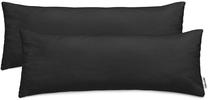 Pagalvės užvalkalas DecoKing Amber, juoda, 120 cm x 40 cm, 2 vnt.