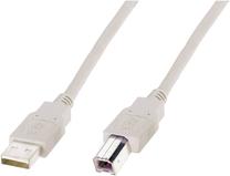 Tīkla kabelis Digitus USB 2.0 Connection Cable USB A, USB-B, 1.8 m, balta krās.