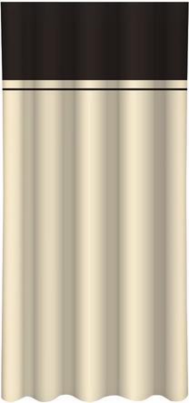 Nakts aizkari ZMH-151, krēmkrāsa/tumši brūna krās., 160 cm x 250 cm