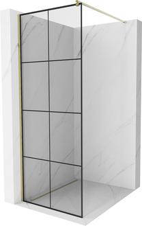 Dušas siena Mexen Kioto Walk-In, 80 cm x 200 cm, zelta krās./melna krās./rūdītais