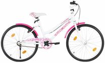 Vaikiškas dviratis VLX Kids Bike 92187, balta sp./rožinė sp., 24"
