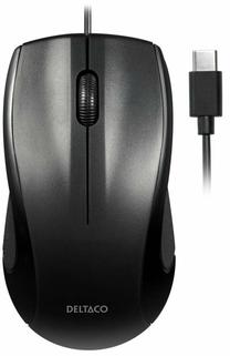 Vadu datora pele Deltaco MS-711-C, usb type-c, melna krās.