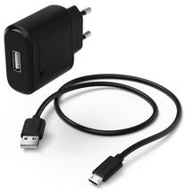 Telefono įkroviklis Hama USB + Micro-USB cable, USB, juoda sp.