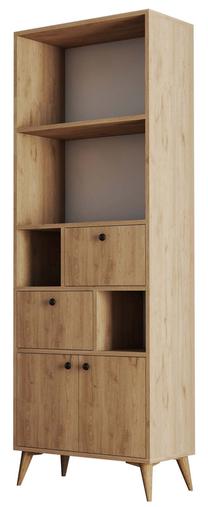 Pastatoma lentyna Kalune Design Ninova 1956, ąžuolo sp., 195 cm x 69 cm x 35 cm