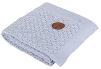 Pledas Ceba Baby Knitted Cotton, mėlynas, 90 cm x 90 cm