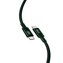 Kabelis XO NB-Q168, 2 x USB Type C, 100 cm, žalia sp., 100 W