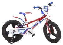 Vaikiškas dviratis, vaikų Dino Bikes R1 BOTTARI.816L-06, mėlyna sp./balta sp./raudona sp., 16"