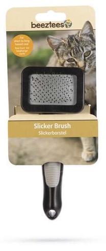 Ķemme kaķiem Beeztees Slicker Brush 470110, melna krās./pelēka krās.