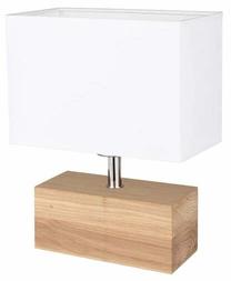 Galda stāvlampas Spot-Light Theo 7462174, E27, 25W, balta krās./tumši brūna krās.