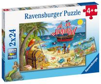 Dėlionė Ravensburger Pirates And Mermaids 056767V, 18 cm x 26 cm, 48 vnt., įvairių spalvų
