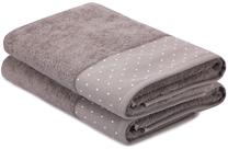 Vonios rankšluosčių rinkinys Foutastic Pitircik - Ecru 321SHS1431, ruda sp./balta sp., 140 cm x 70 cm, 2 vnt.