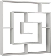 Pastatoma lentyna Kalune Design Maze 855DTE3611, balta sp., 129 cm x 125 cm x 22 cm