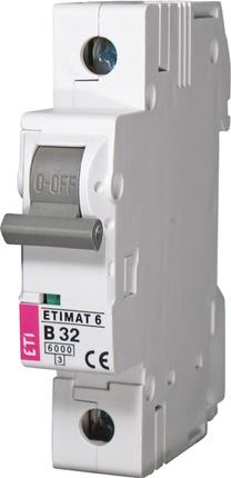 Automatinis jungiklis ETI ETIMAT6, 1P, C, 6kA, 13 A