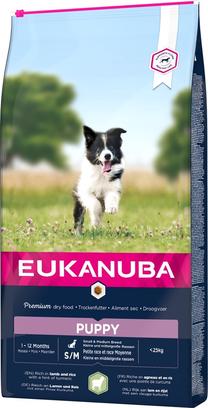 Kuiv koeratoit Eukanuba Puppy Small & Medium Breed, lambaliha/kanaliha/kalkun, 14 kg