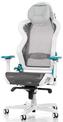 Игровой стул DXRacer Air R1S-WQG, белый цв./серый цв./голубой цв.