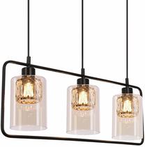 Светильник потолочный Candellux Lighting Destro 33-51714, E27, 3 x 40 Вт, янтарный цв. / черный цв.