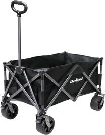 Saliekamie transporta rati Rebel, 100 cm, 150 l, melna krās.