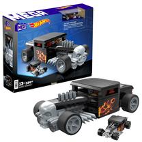 Konstruktorius, automobilis Mattel Mega Bloks Hot Wheels Bone Shaker HRY17, 334 vnt., juoda sp.