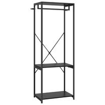 Drabužių kabykla VLX Metal and Chipboard 326548, 167 cm, juoda sp.